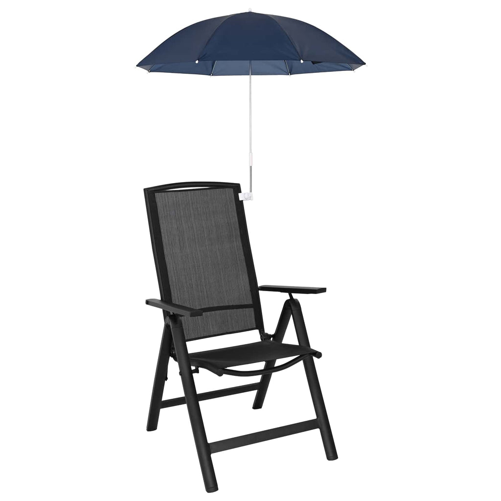 vidaXL Sonnenschirm mit Klemme 2 pcs Marineblau Ø 105 x 86 cm