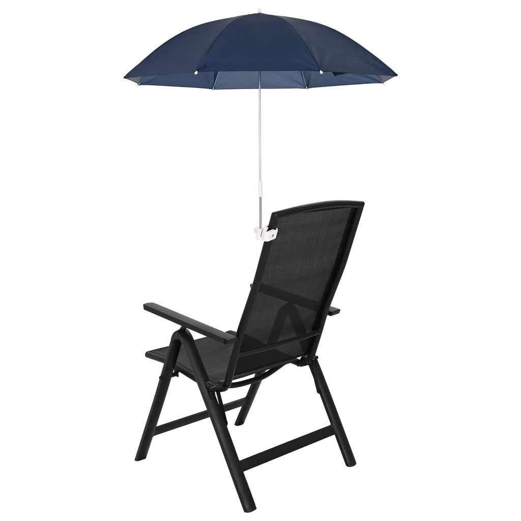 vidaXL Sonnenschirm mit Klemme 2 pcs Marineblau Ø 105 x 86 cm