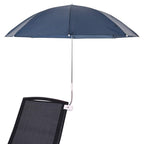 vidaXL Sonnenschirm mit Klemme 2 pcs Marineblau Ø 105 x 86 cm