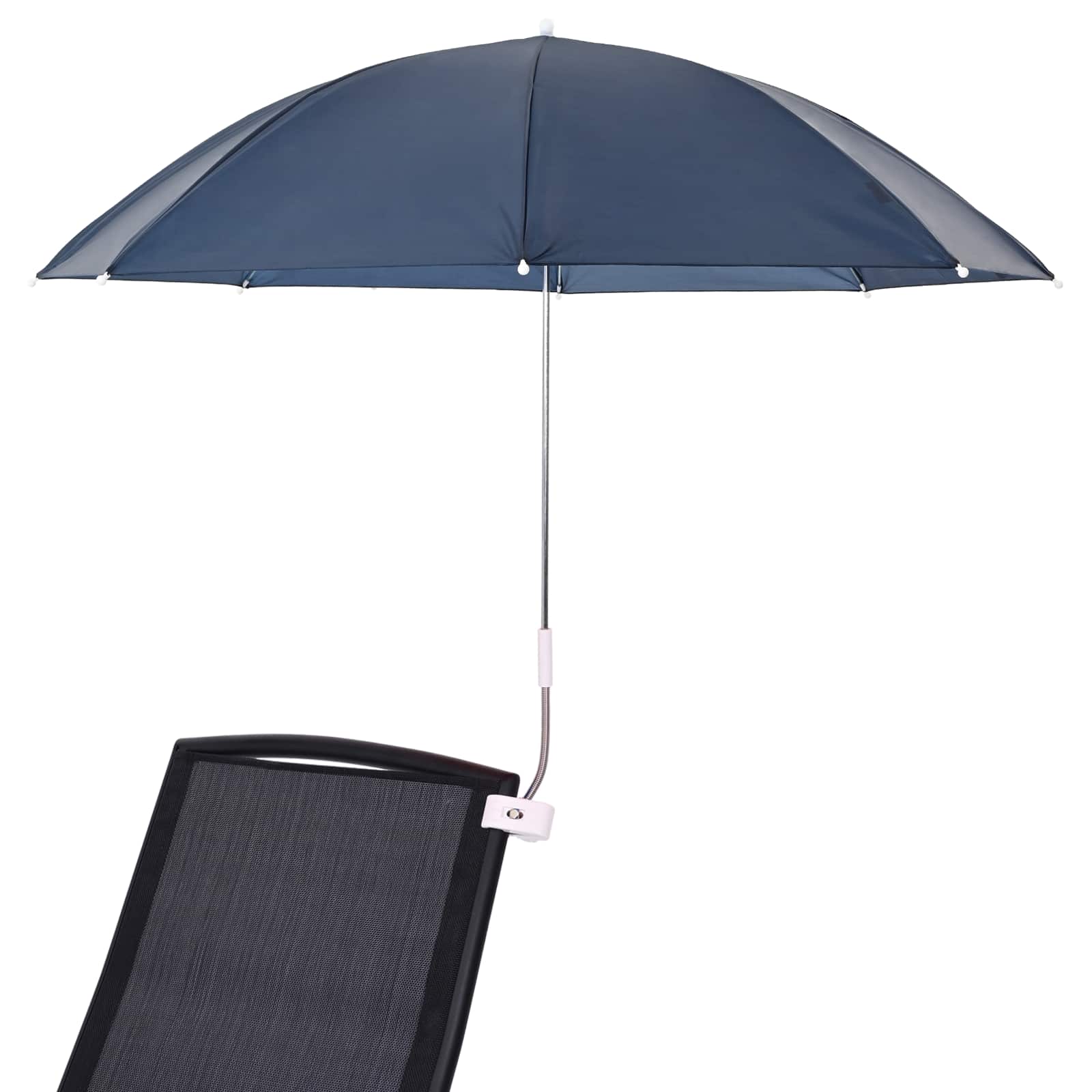 vidaXL Sonnenschirm mit Klemme 2 pcs Marineblau Ø 105 x 86 cm