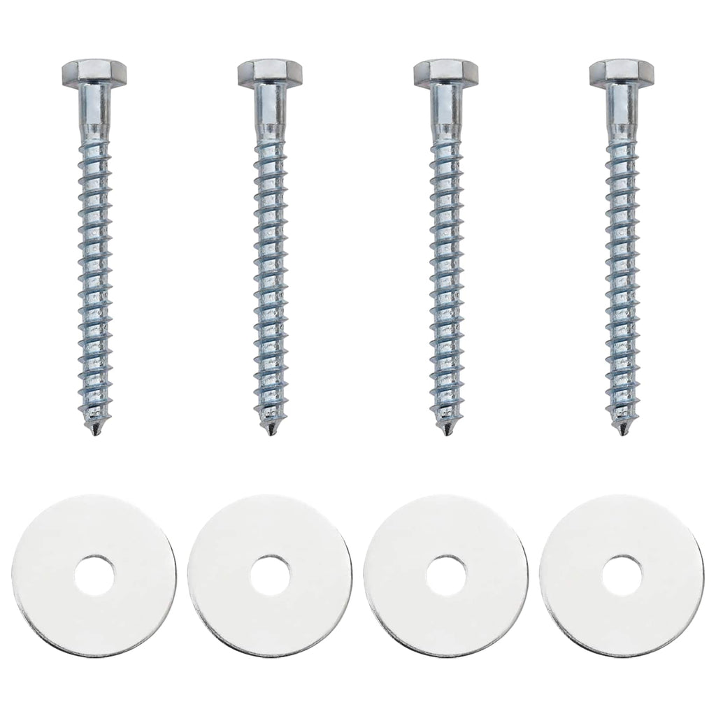 vidaXL Erdanker 4 pcs Silber Ø10 x 60 cm Galvanisiertes Metall