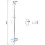 vidaXL Erdanker 4 pcs Silber Ø10 x 60 cm Galvanisiertes Metall