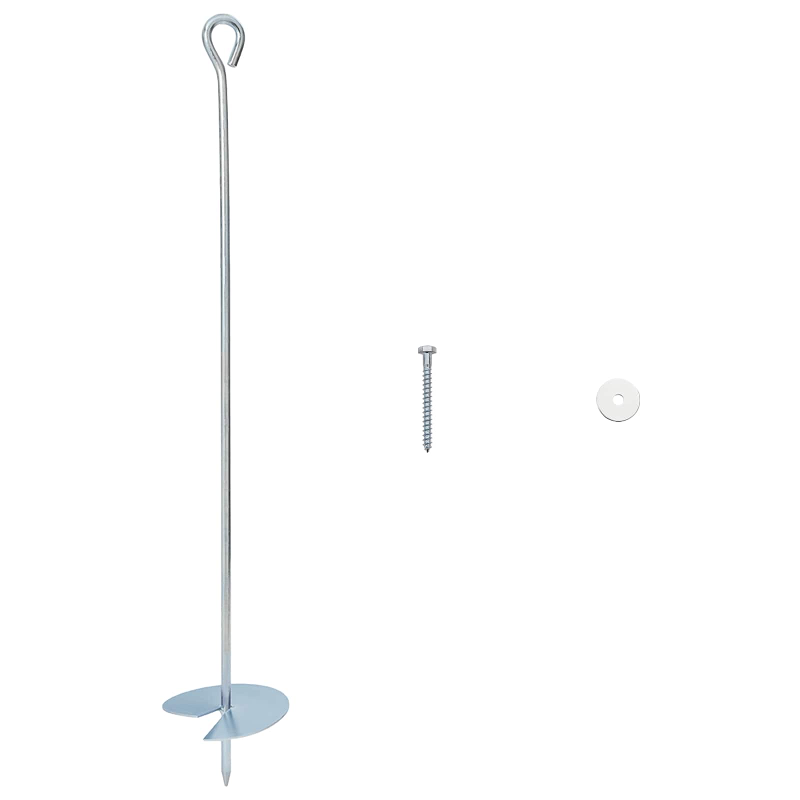 vidaXL Erdanker 10 pcs Silber Ø10 x 60 cm Galvanisiertes Metall
