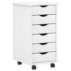 vidaXL Desk und Rolling Cabinet Set MOSS 2 pcs Weiß