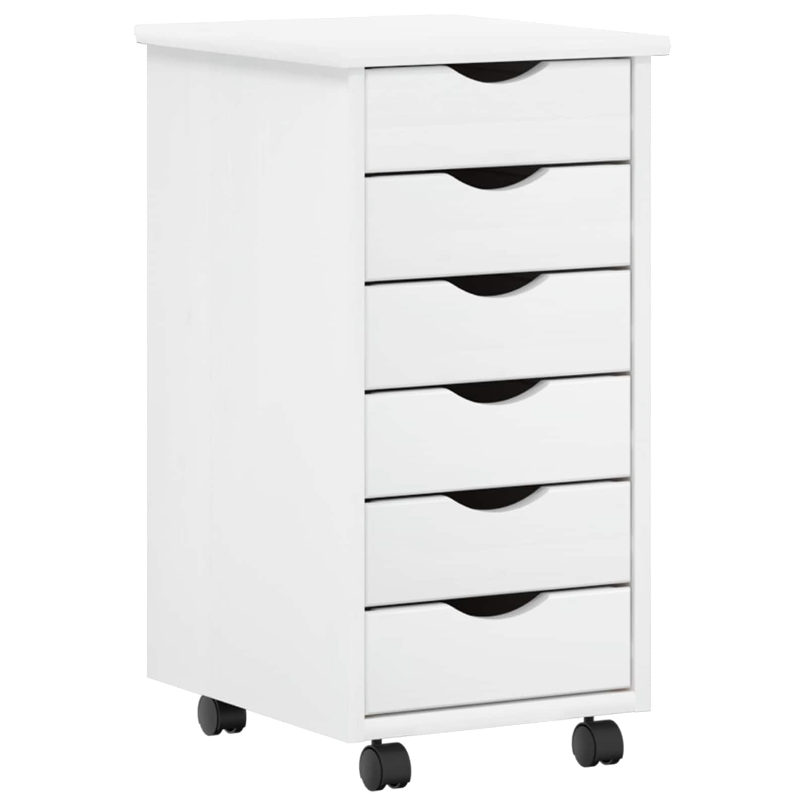 vidaXL Desk und Rolling Cabinet Set MOSS 2 pcs Weiß