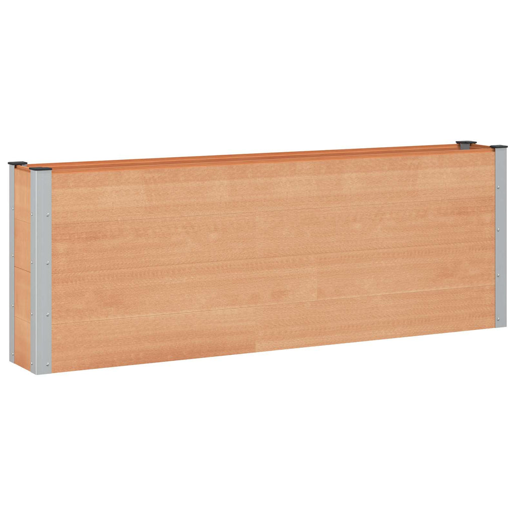 vidaXL Hochbeet Braun 200 x 30 x 72 cm WPC und Aluminium