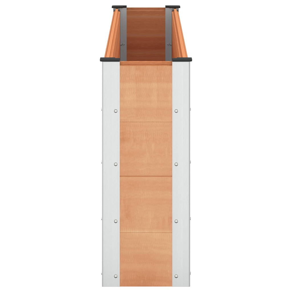 vidaXL Hochbeet Braun 200 x 30 x 72 cm WPC und Aluminium