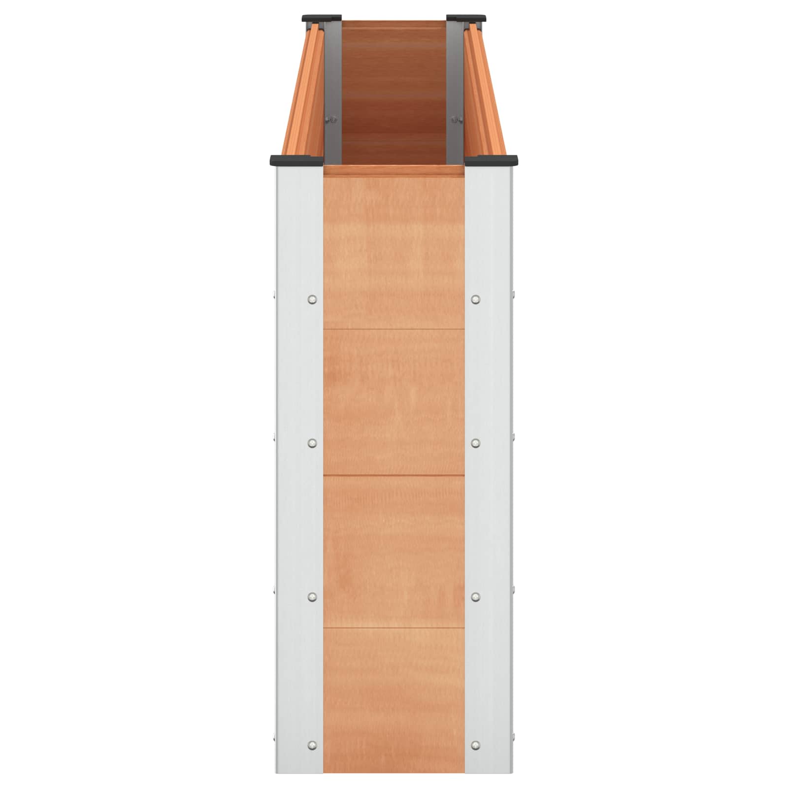 vidaXL Hochbeet Braun 200 x 30 x 72 cm WPC und Aluminium