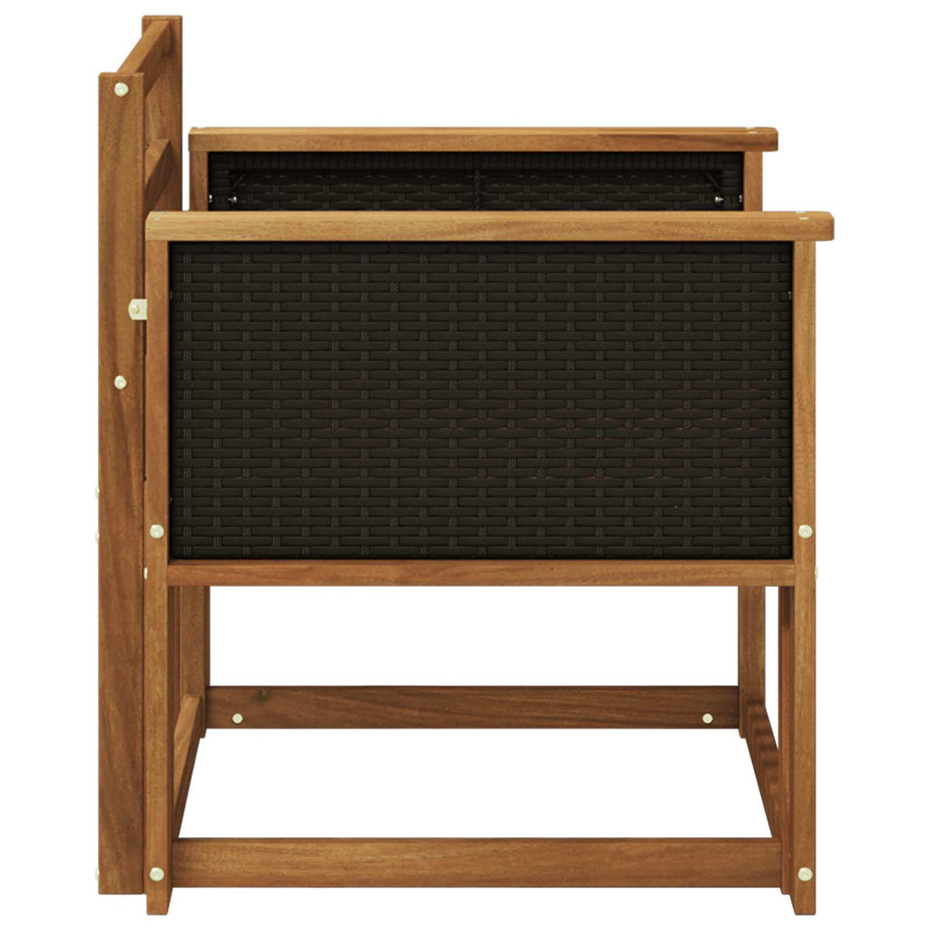 vidaXL Outdoor Mittelsofa Massivholz Akazie Natur