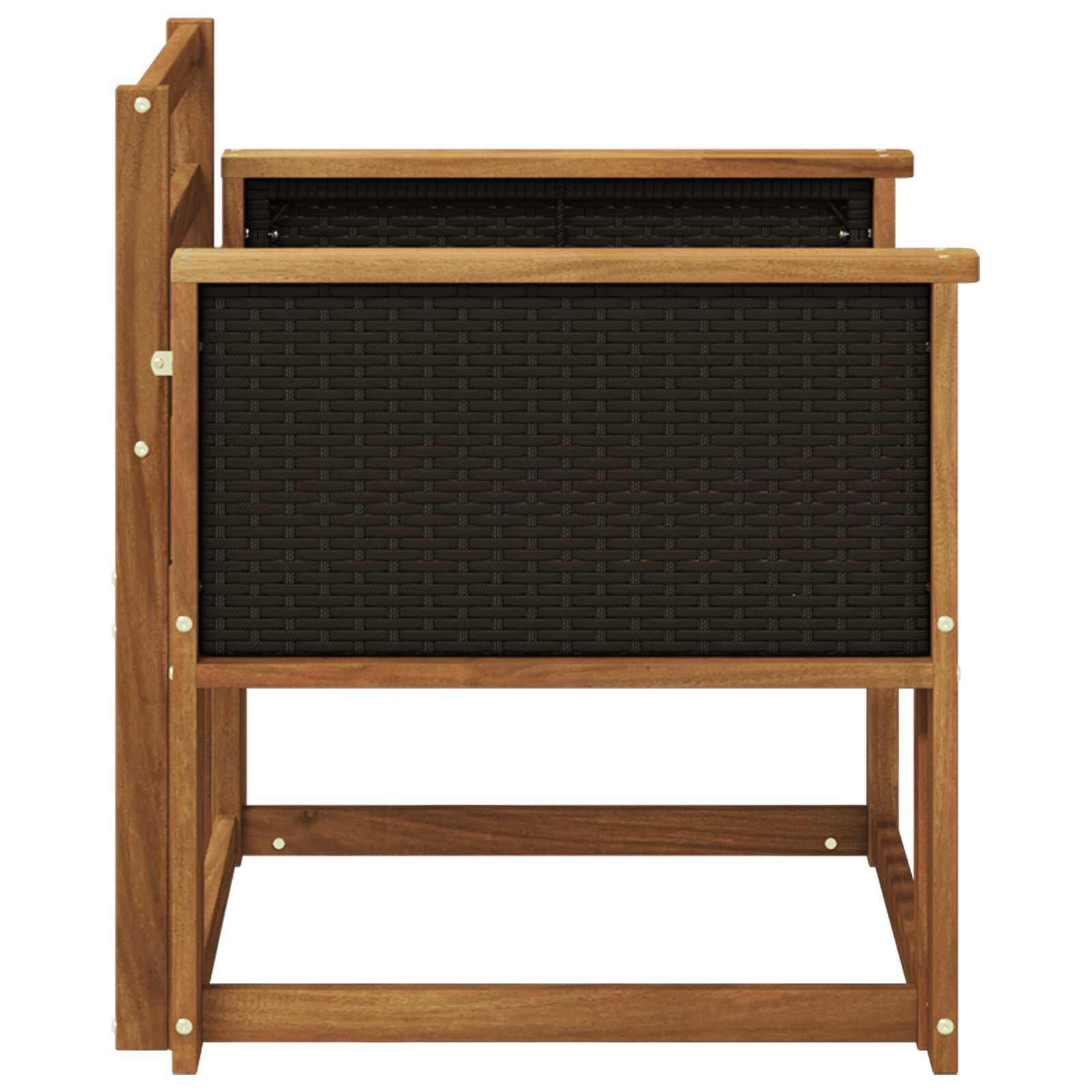 vidaXL Outdoor Mittelsofa Massivholz Akazie Natur