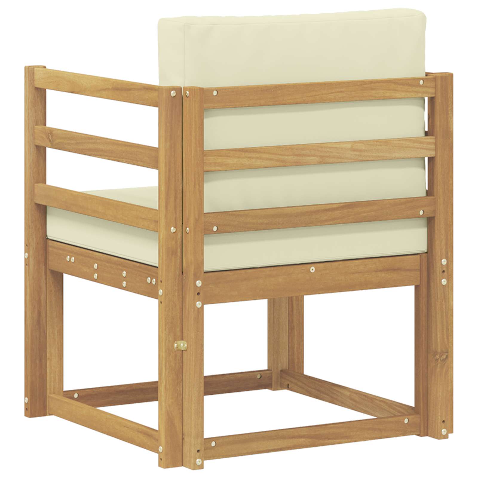vidaXL 2 Stück Outdoor-Sofagarnitur Polyester Weiß und Creme