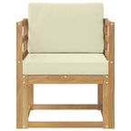 vidaXL 2 Stück Outdoor-Sofagarnitur Polyester Weiß und Creme