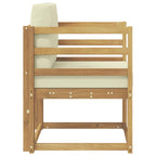 vidaXL 2 Stück Outdoor-Sofagarnitur Polyester Weiß und Creme