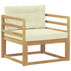 vidaXL Outdoor Mittelsofa Polyester Weiß