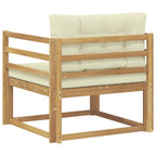 vidaXL Outdoor Mittelsofa Polyester Weiß