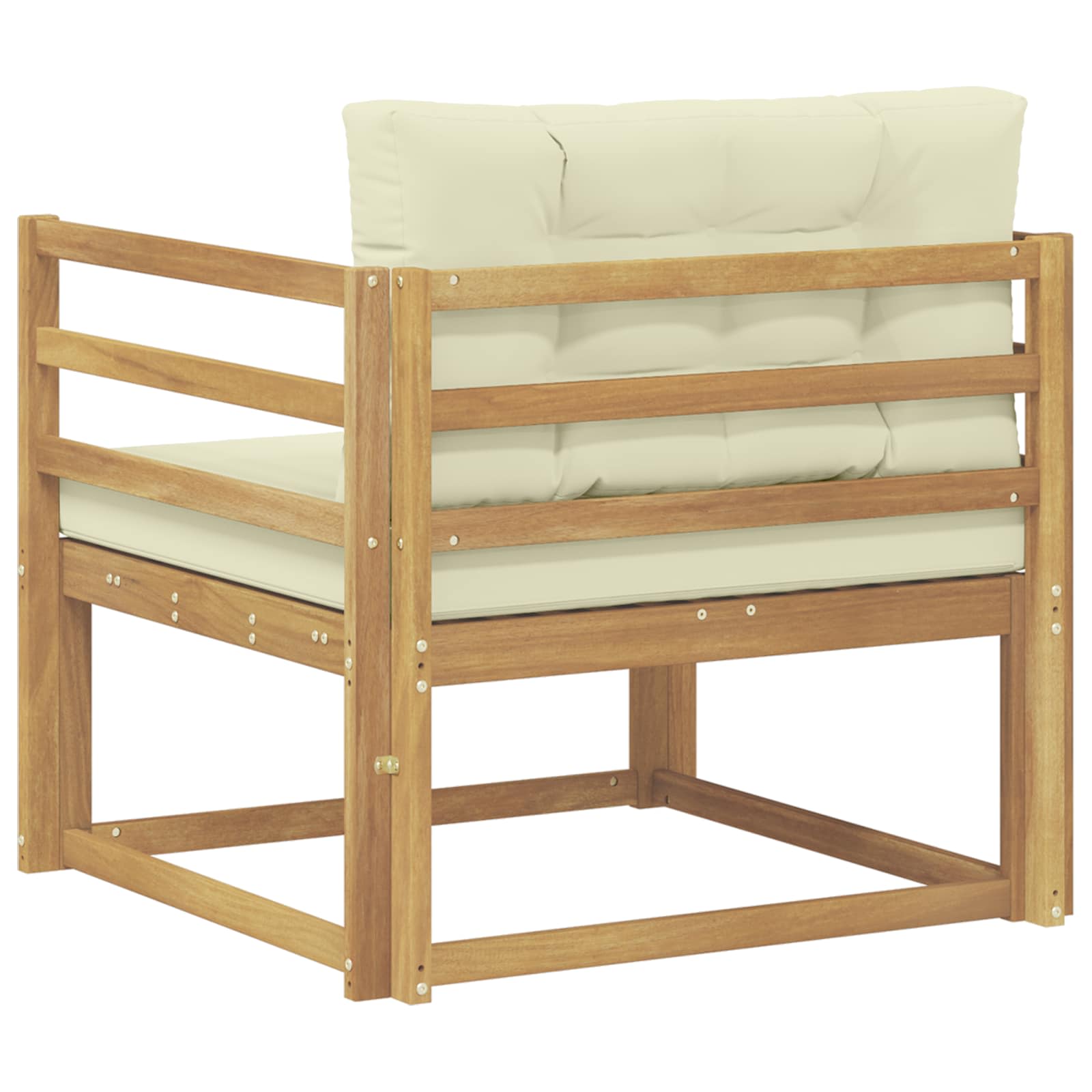 vidaXL Outdoor Mittelsofa Polyester Weiß
