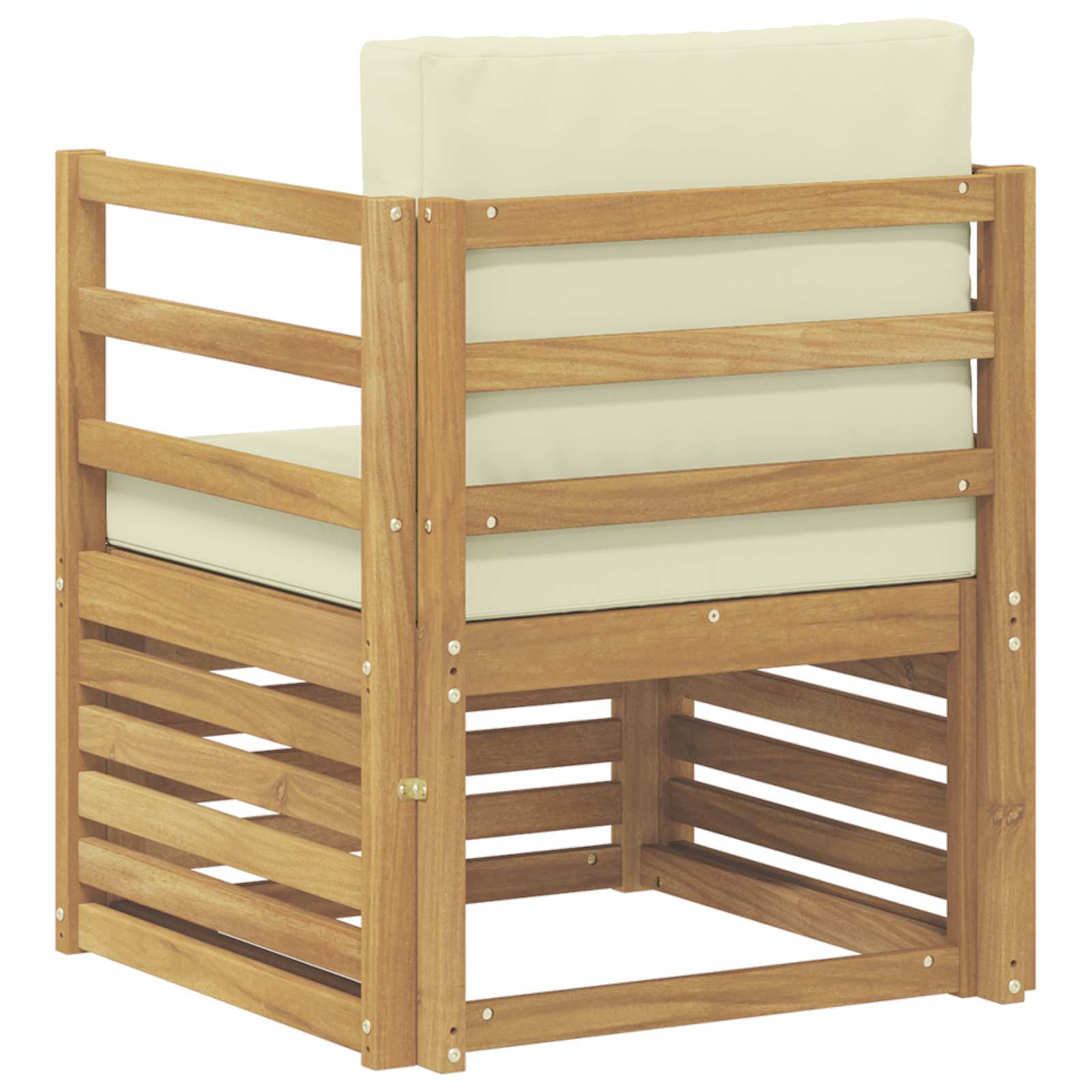 vidaXL Outdoor-Sofa Polyester Weiß und Creme
