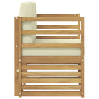 vidaXL Outdoor-Sofa Polyester Weiß und Creme