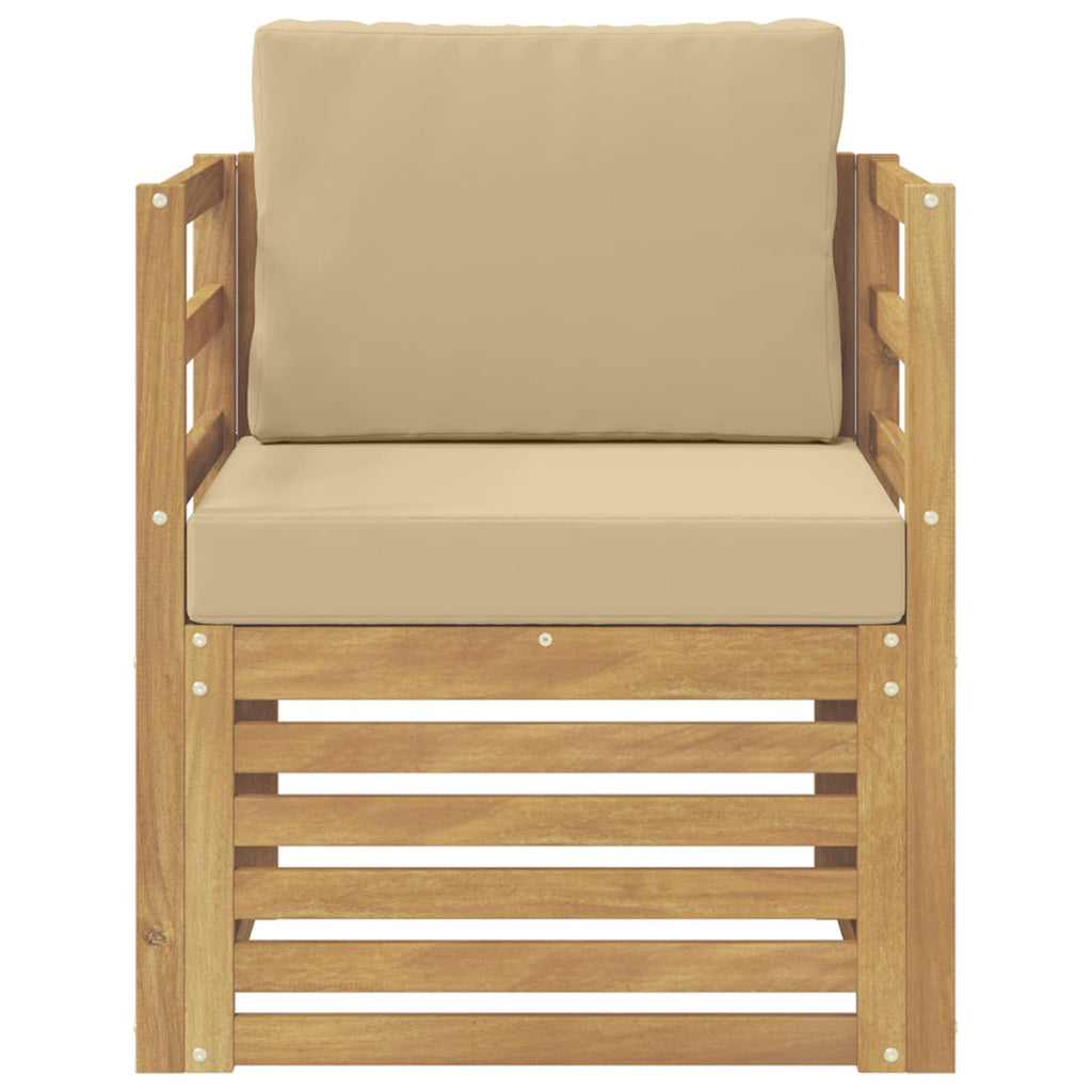 vidaXL Outdoor-Sofa Polyester Weiß