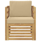 vidaXL Outdoor-Sofa Polyester Weiß
