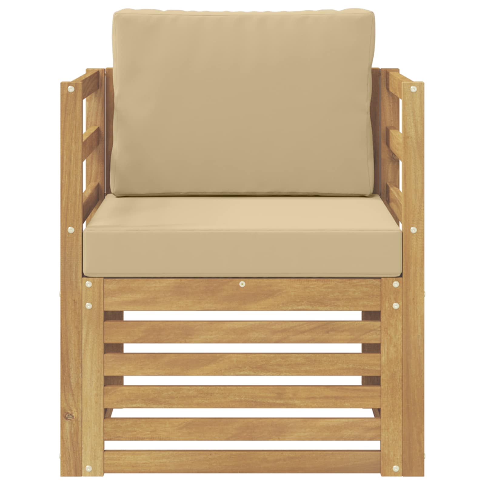 vidaXL Outdoor-Sofa Polyester Weiß