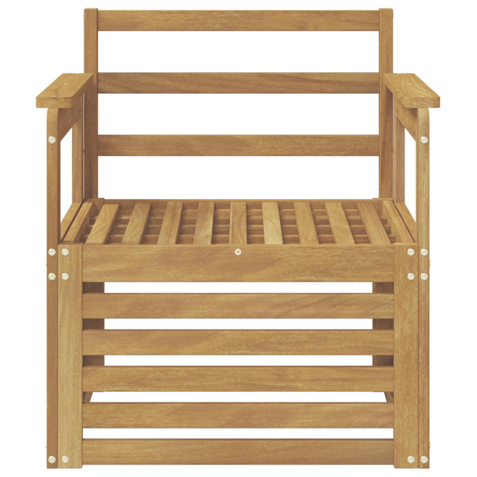vidaXL 2 Stück Outdoor-Sofagarnitur Massivholz Akazie Weiß