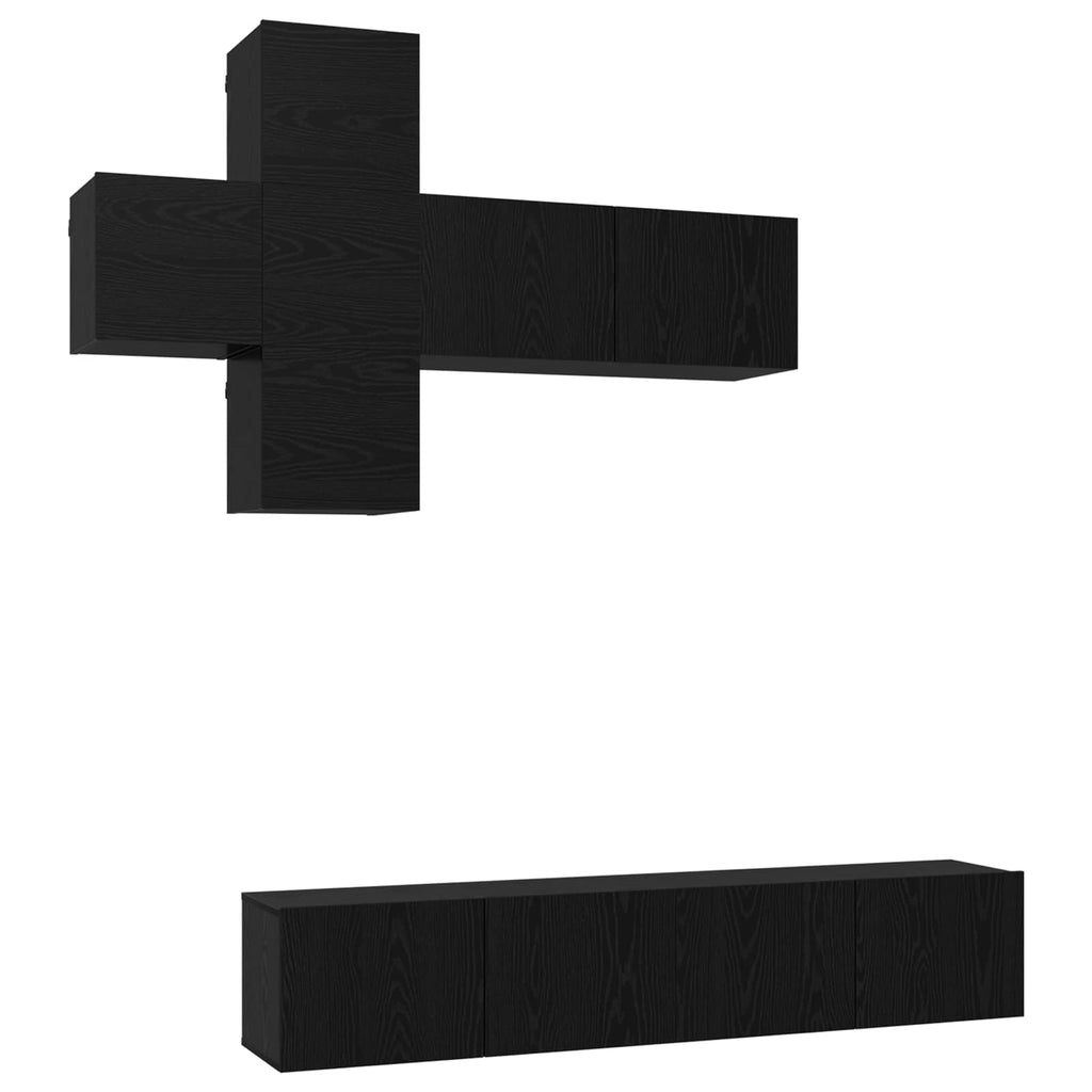 vidaXL TV-Schrankset Wandmontiert 3 pcs Holzwerkstoff