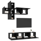 vidaXL TV-Schrankset Wandmontiert 3 pcs Holzwerkstoff