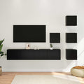 vidaXL TV-Schrankset 6 pcs 80 x 30 x 30 cm Schwarze Eiche