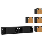 vidaXL TV-Schrankset 6 pcs 80 x 30 x 30 cm Schwarze Eiche