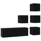 vidaXL TV-Schrankset 5 pcs 100 x 30 x 30 cm Schwarze Eiche