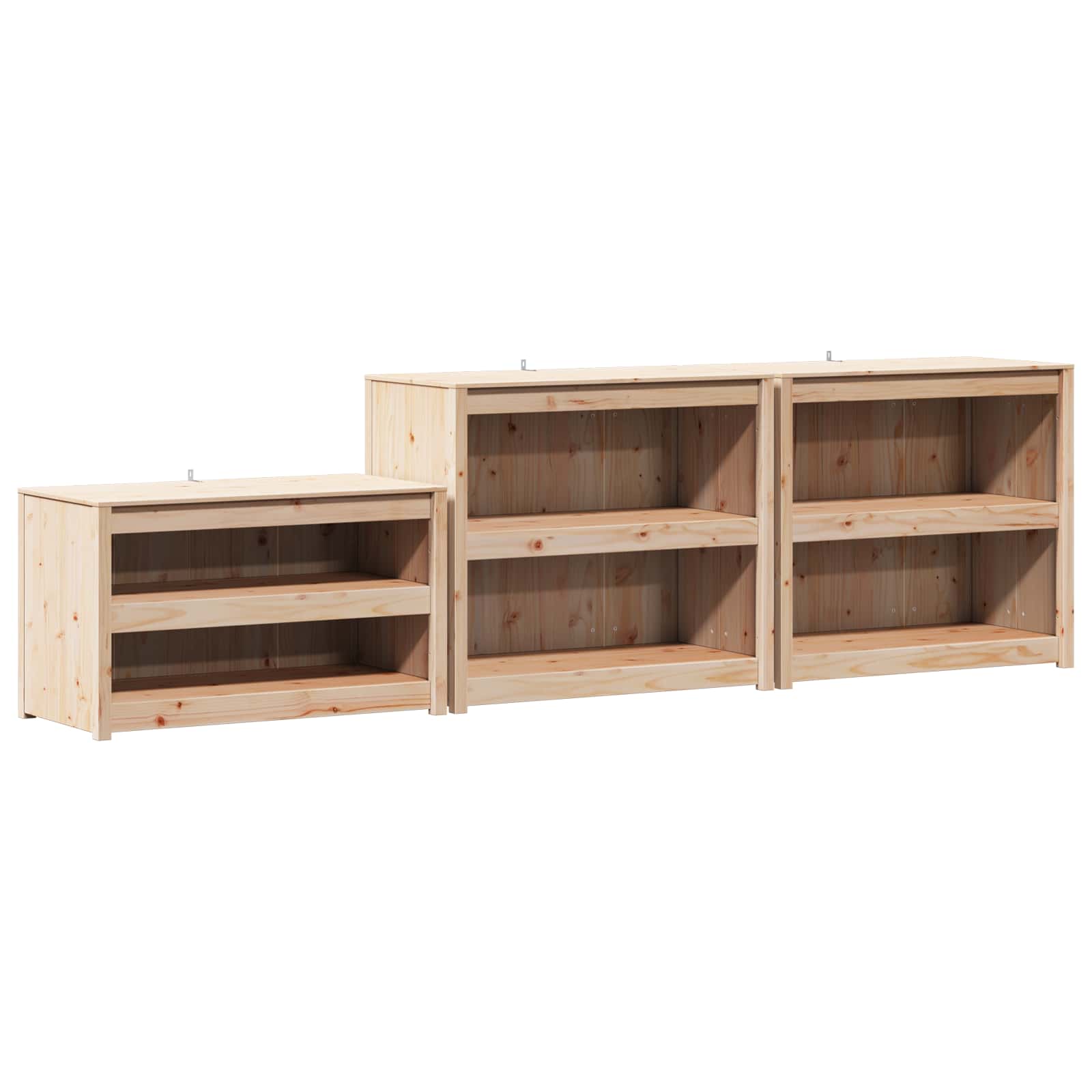 vidaXL Outdoor-Küchenschrank mit Regal MEPPEL 3 Stück Natur Douglasie