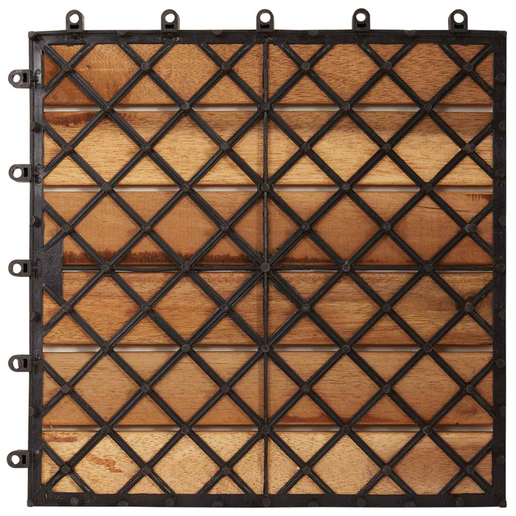 vidaXL Terrassenfliese 20 pcs Braun 30 x 30 cm Akazien-Hartholz