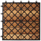 vidaXL Terrassenfliese 20 pcs Braun 30 x 30 cm Akazien-Hartholz