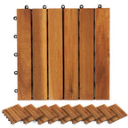 vidaXL Terrassenfliese 20 pcs Braun 30 x 30 cm Akazien-Hartholz