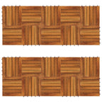 vidaXL Terrassenfliese 20 pcs Braun 30 x 30 cm Akazien-Hartholz