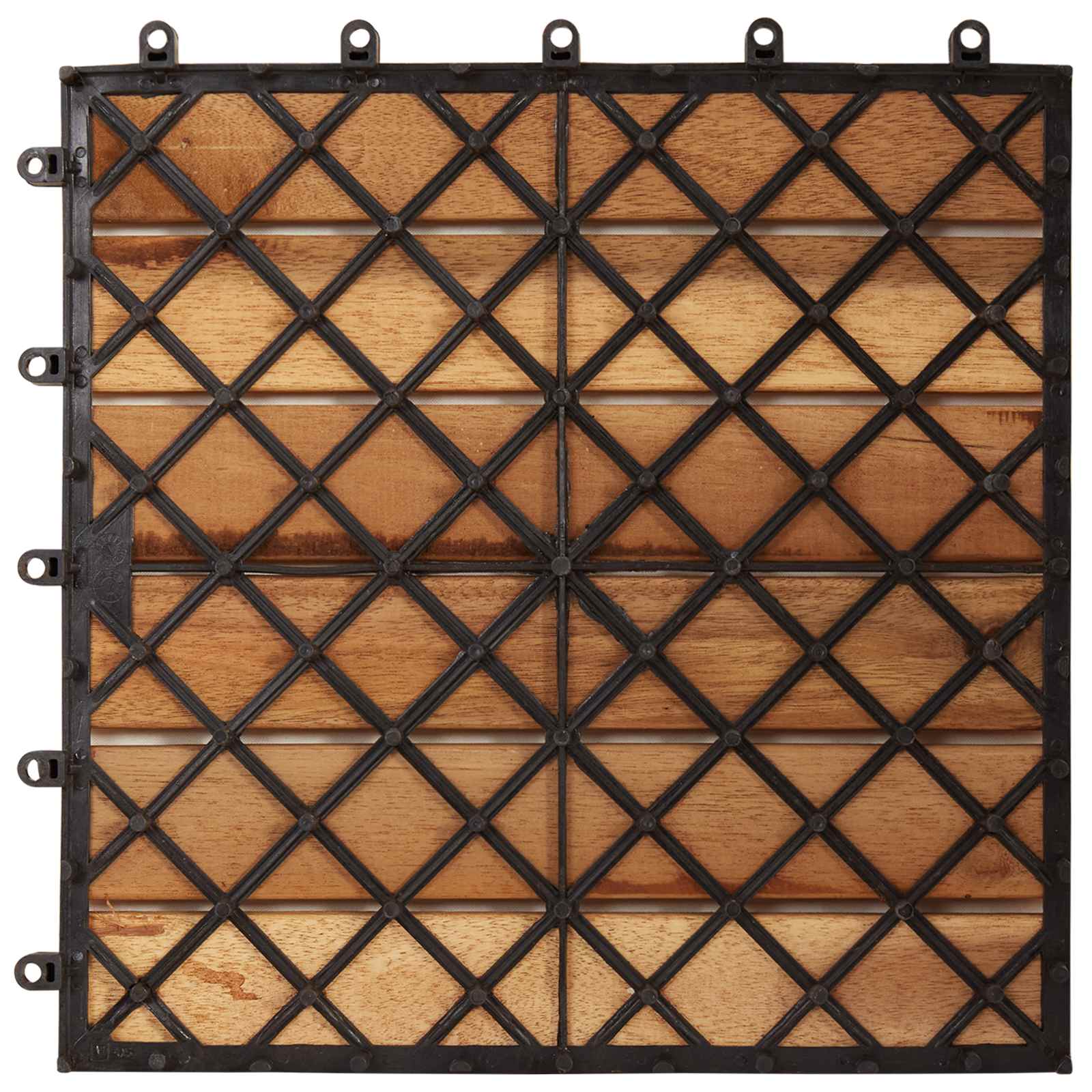 vidaXL Terrassenfliese 30 pcs Braun 30 x 30 cm Akazien-Hartholz