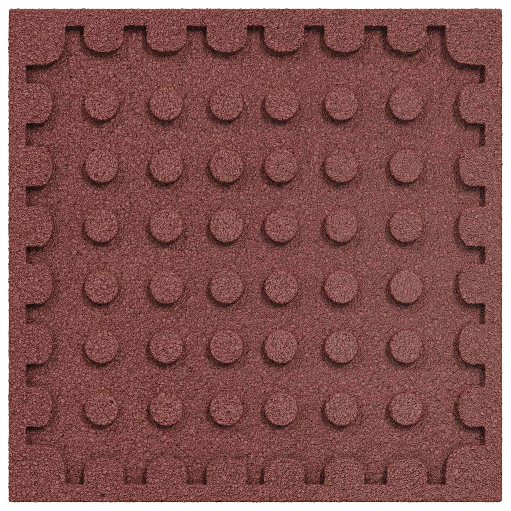 vidaXL Sturzschutzfliesen 12 pcs Rot 50 x 50 cm Gummi