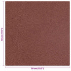 vidaXL Sturzschutzfliesen 12 pcs Rot 50 x 50 cm Gummi