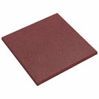 vidaXL Sturzschutzfliesen 24 pcs Rot 50 x 50 cm Gummi