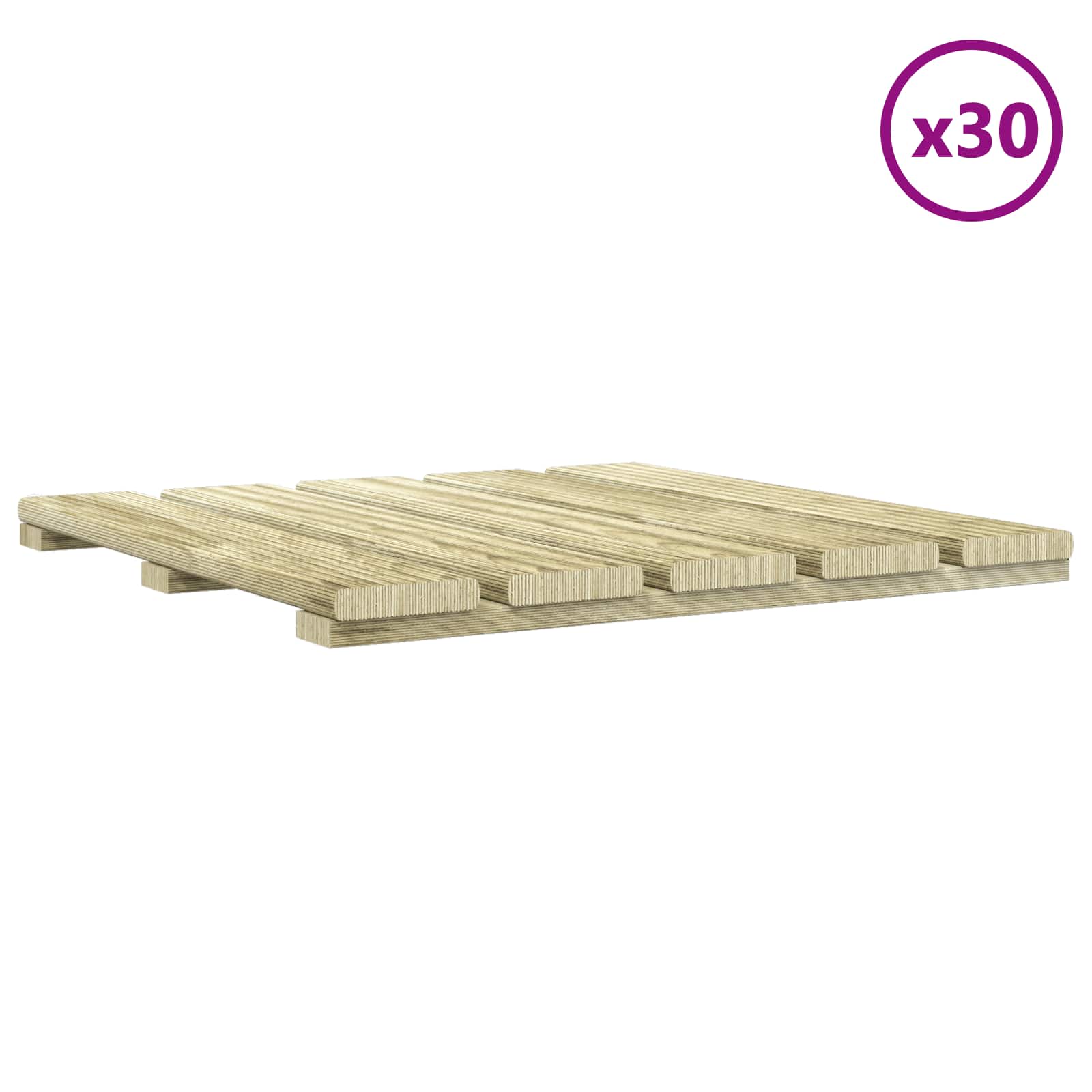 vidaXL Terrassenfliese 30 pcs Grün 50 x 50 cm