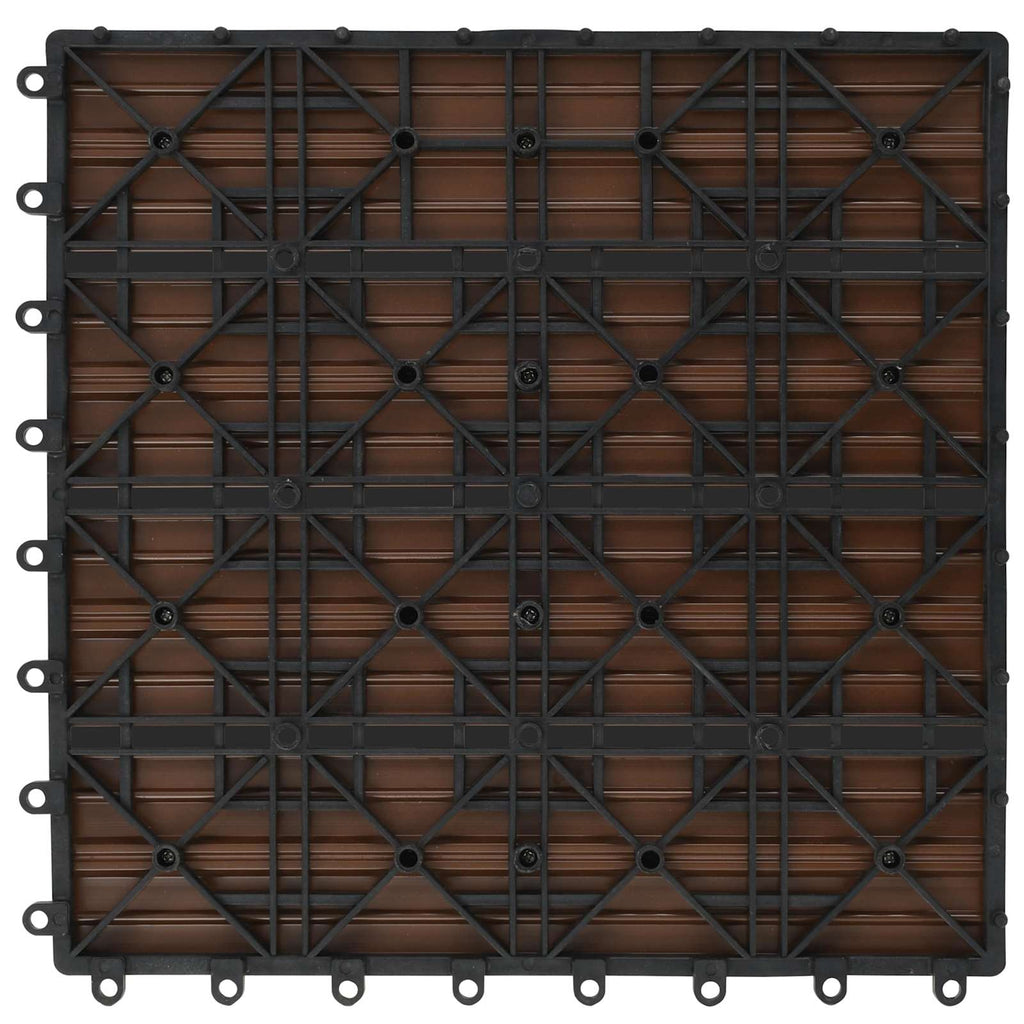 vidaXL Terrassenfliese 22 pcs Braun 30 x 30 cm WPC