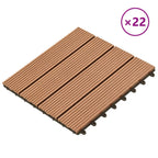 vidaXL Terrassenfliese 22 pcs Braun 30 x 30 cm WPC