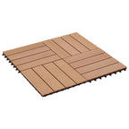 vidaXL Terrassenfliese 22 pcs Teak 30 x 30 cm WPC