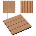 vidaXL Terrassenfliese 22 pcs Teak 30 x 30 cm WPC