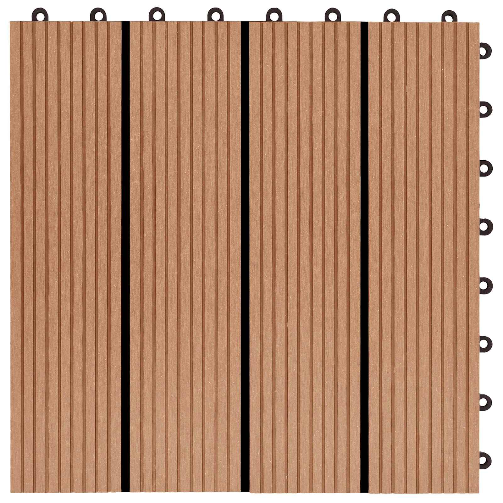 vidaXL Terrassenfliese 22 pcs Teak 30 x 30 cm WPC