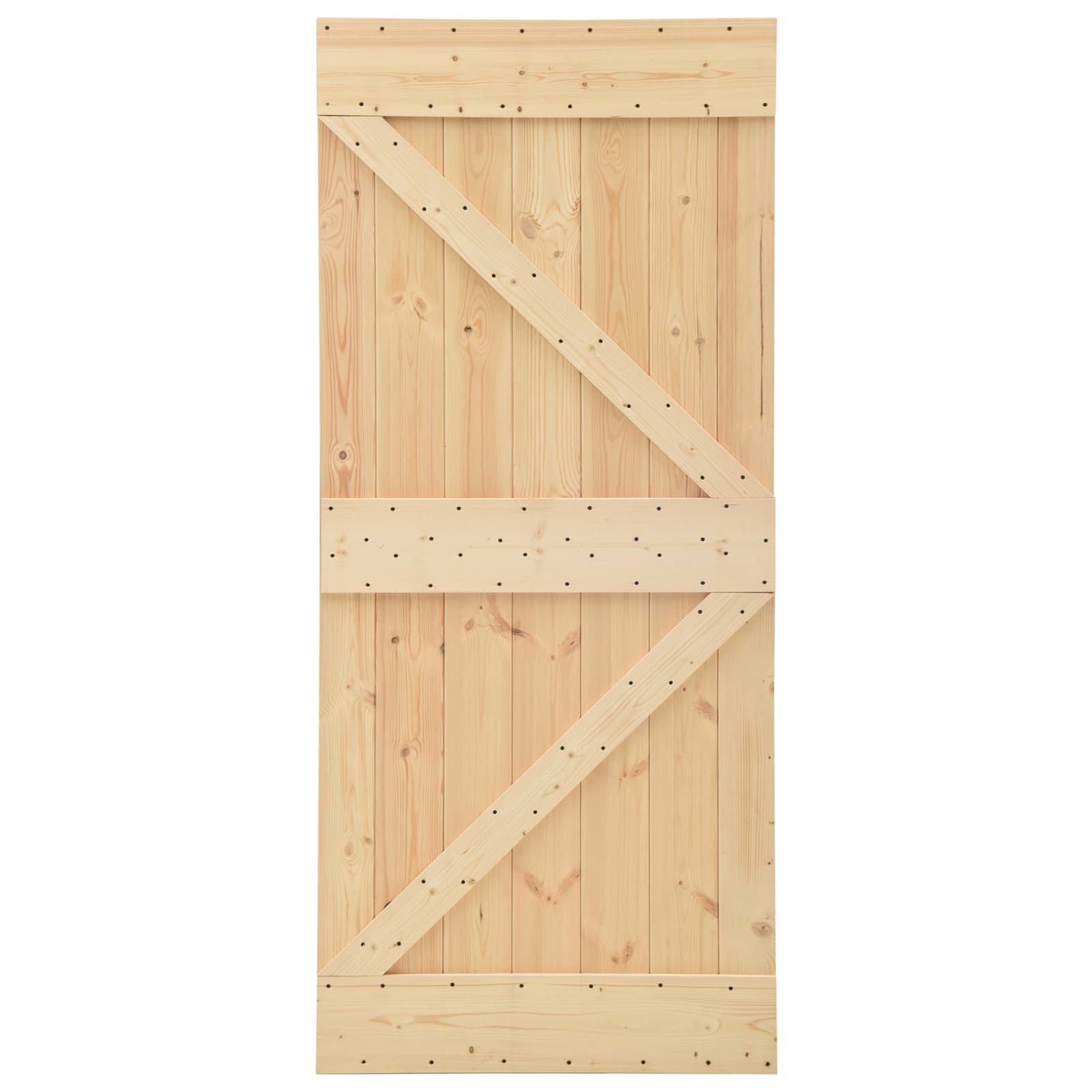 vidaXL Schiebetür Natürlich und Schwarz 80 x 210 cm