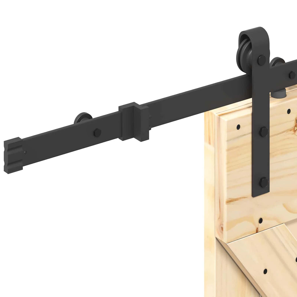 vidaXL Schiebetür NARVIK Natürlich und Schwarz 70 x 210 cm (152,5 cm)
