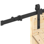 vidaXL Schiebetür NARVIK Natürlich und Schwarz 70 x 210 cm (152,5 cm)