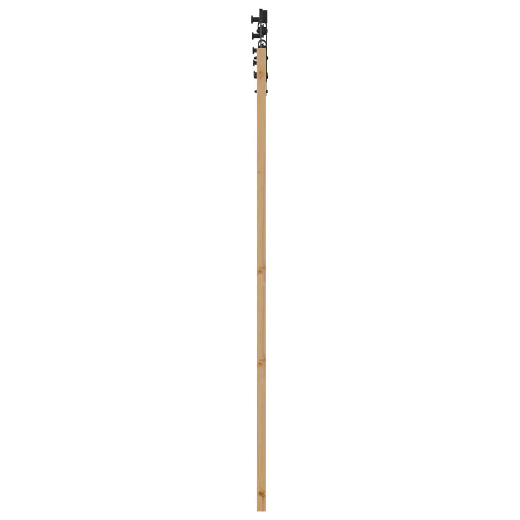 vidaXL Schiebetür Natürlich und Schwarz 61 x 198,5 cm